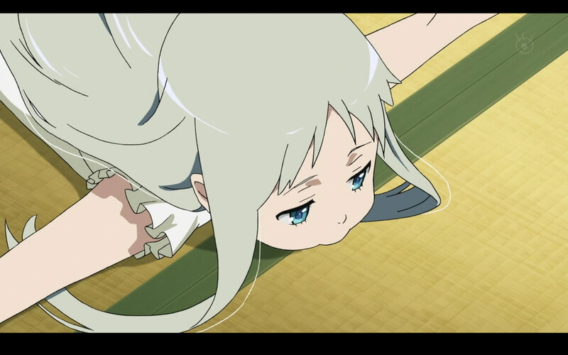 anime girl lying on floor