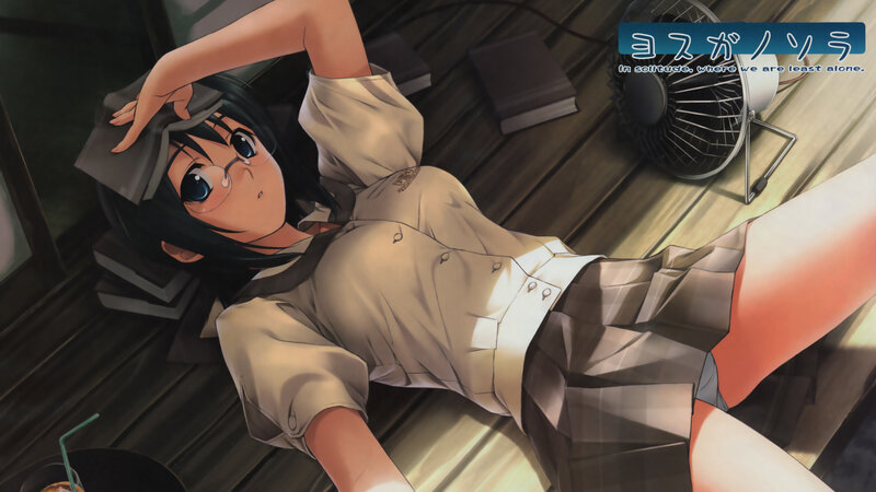 anime girl lying on floor