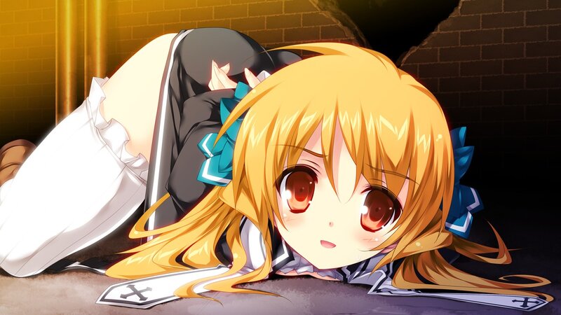 anime girl lying on floor