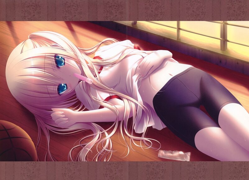 Anime Girl Lying on Floor — Pink, Calm