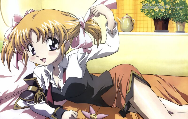 Anime Girl Lying on Floor — Yellow