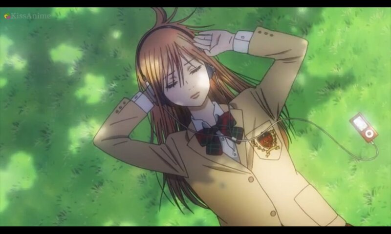 Anime Girl Lying on Grass — Green, Calm