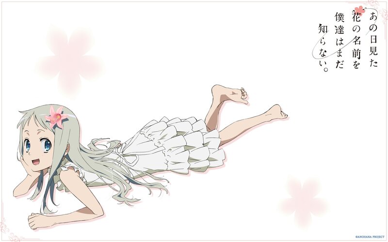 anime girl lying on ground