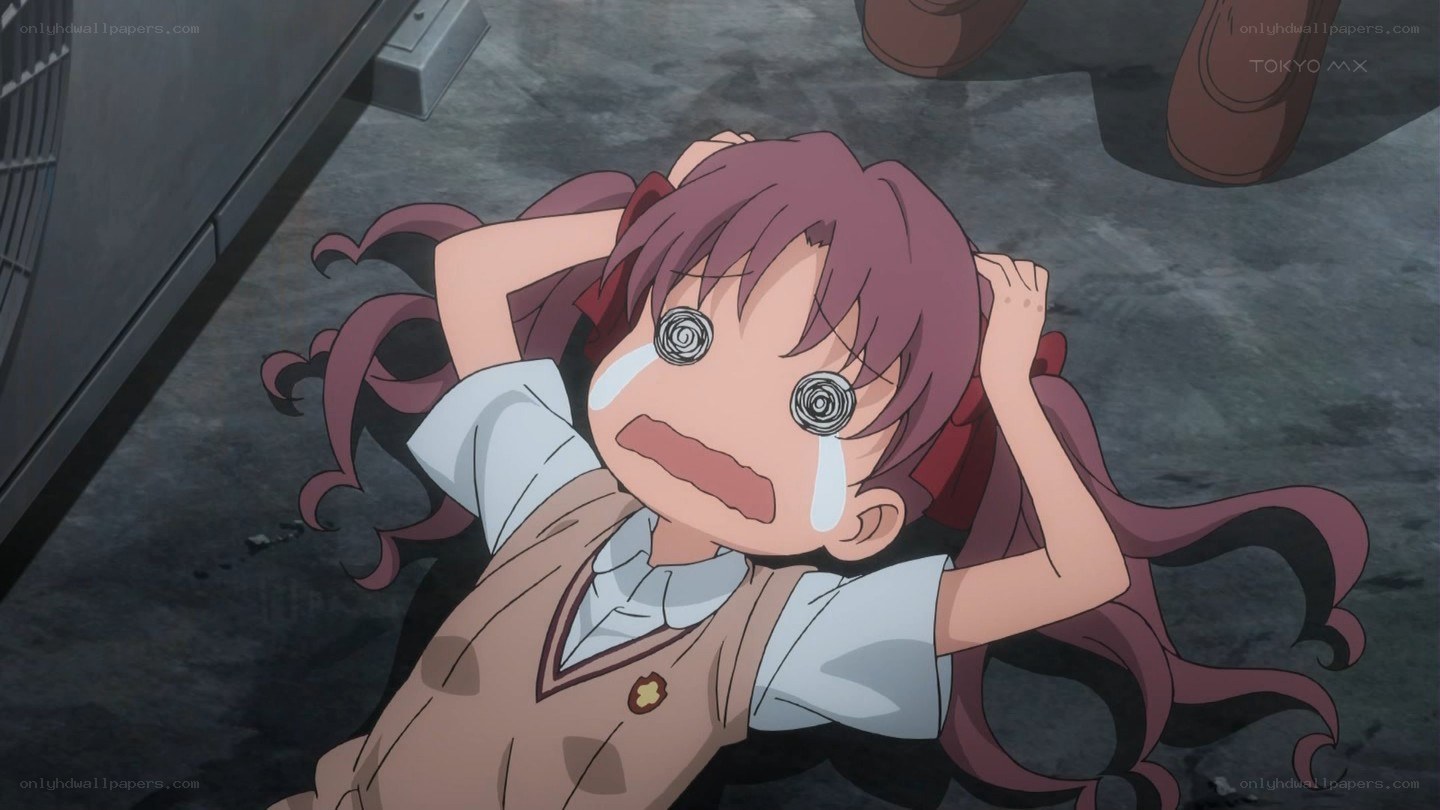 anime girl lying on ground