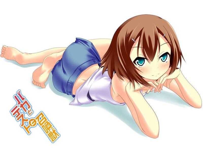 anime girl lying on stomach
