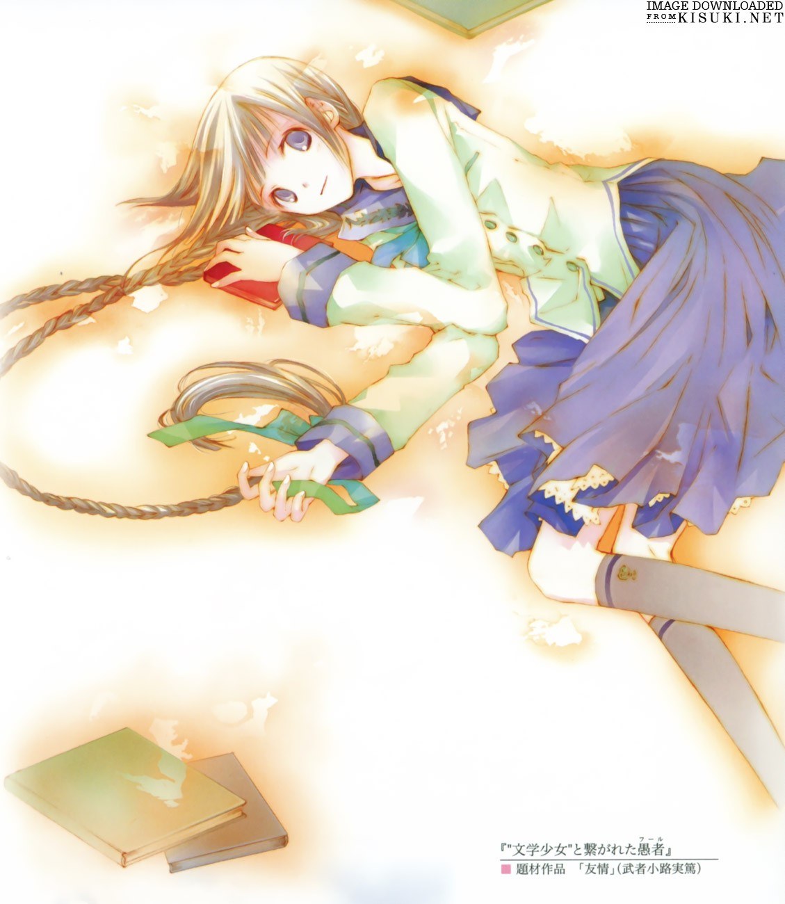 Anime girl lying on the floor