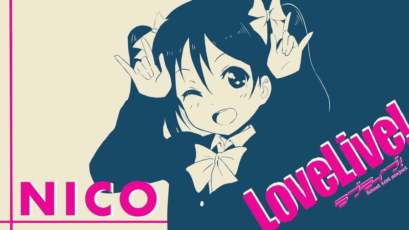 Anime Girl Making Hand Gesture — Blue