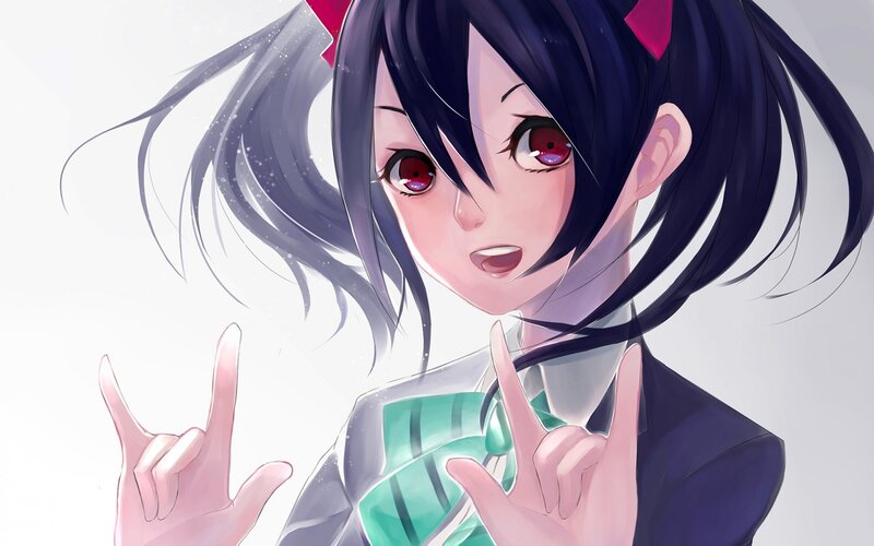 Anime Girl Making Hand Gestures