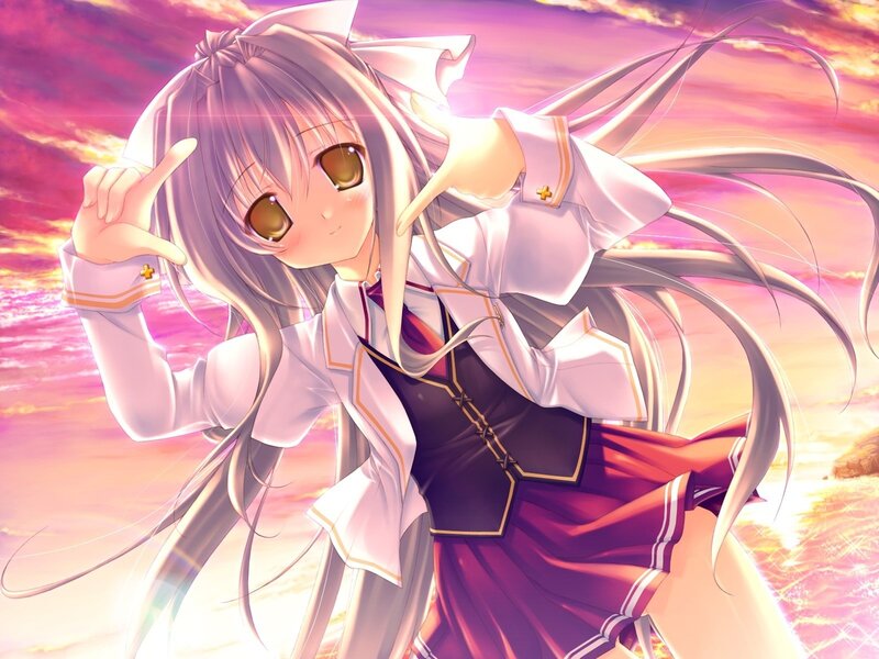 Anime Girl Making Hand Signs