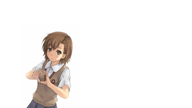 anime girl making heart gesture