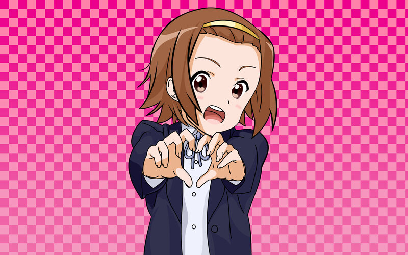 Anime Girl Making Heart — Pink, Playful