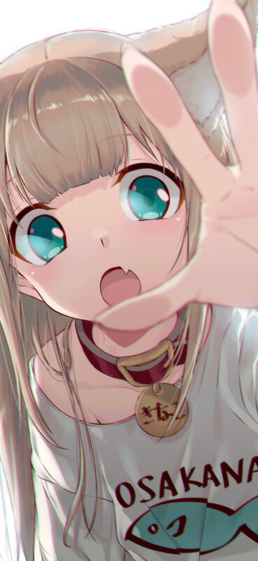 Anime Girl Making Peace Sign — White, Playful, Peace Sign