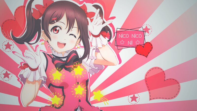 Anime Girl Making Peace Signs — Pink, Cheerful, Energetic