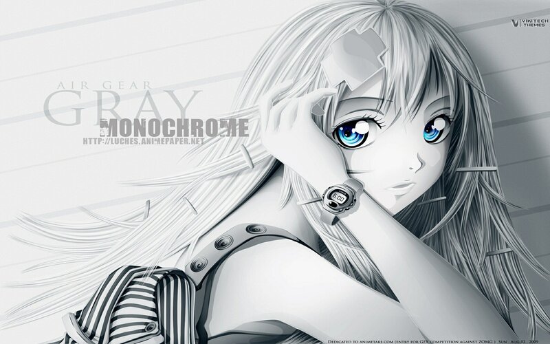anime girl monochrome wallpaper