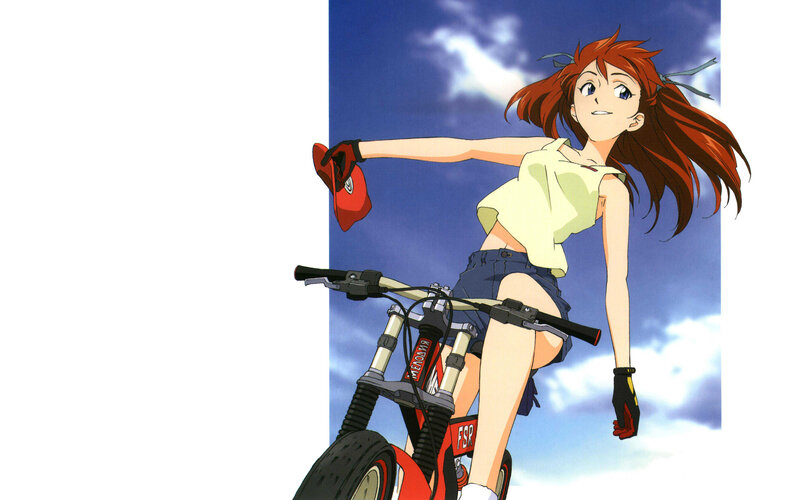anime girl on a bike