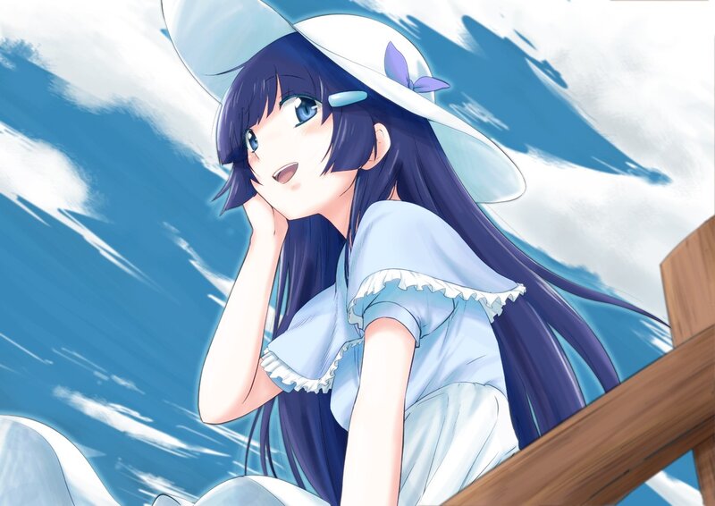 anime girl on a boat