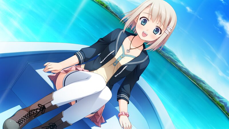 anime girl on a boat