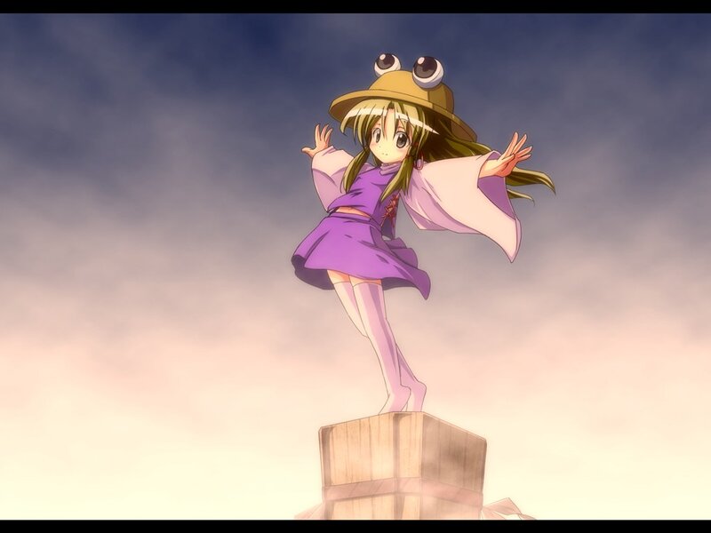 anime girl on a box