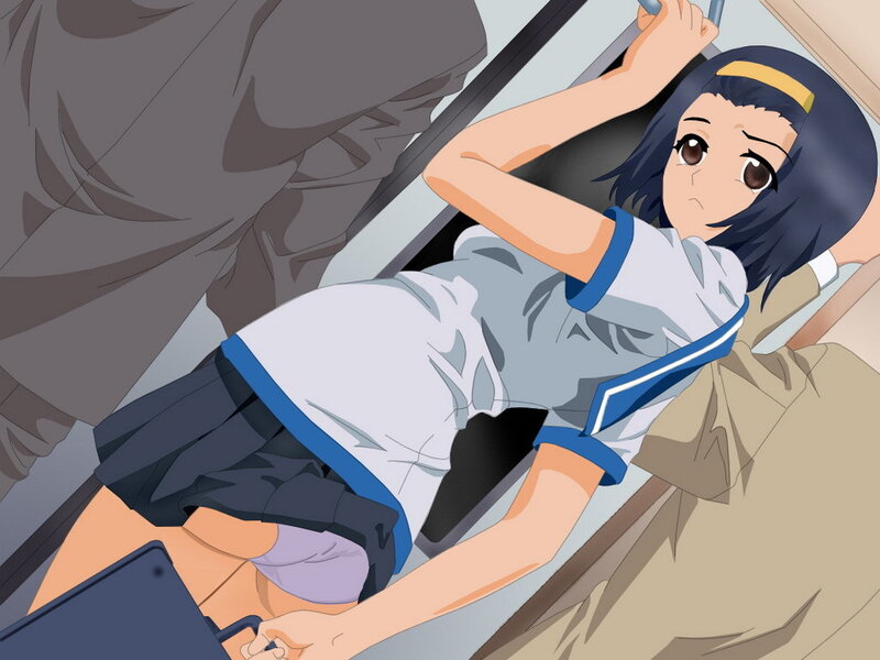 anime girl on a bus