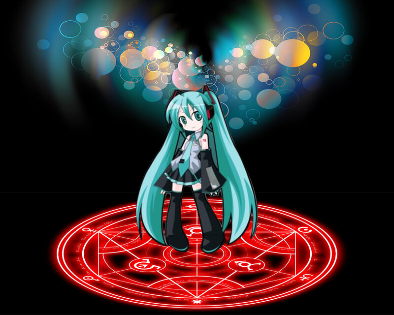 Anime Girl on a Circle