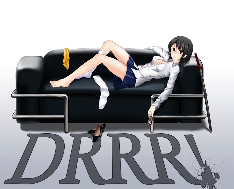 Anime girl on a couch