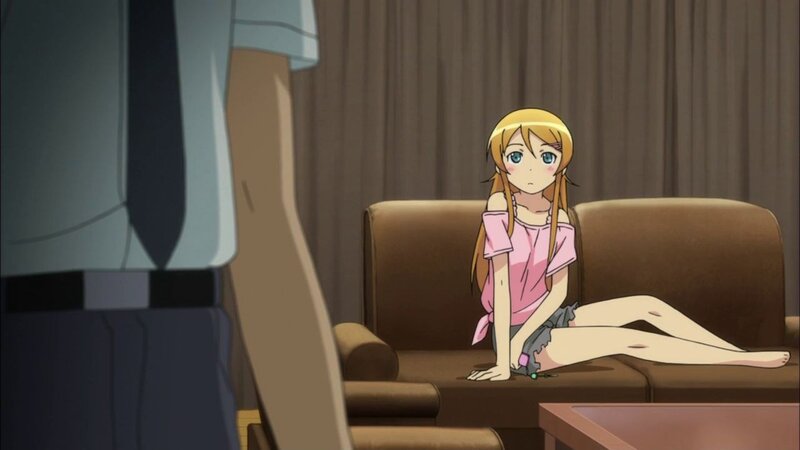 anime girl on a couch
