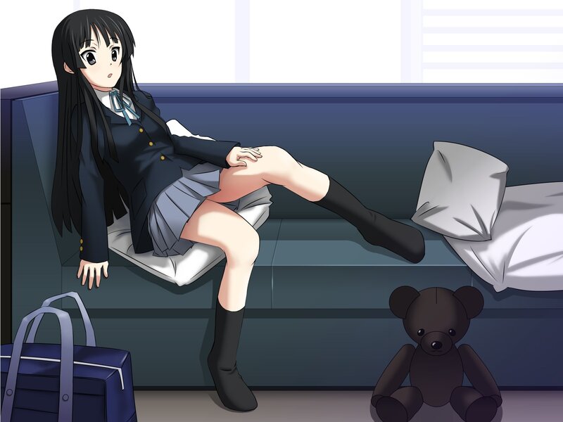 anime girl on a couch