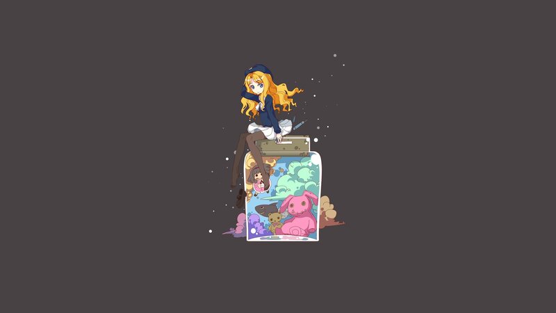 anime girl on a jar