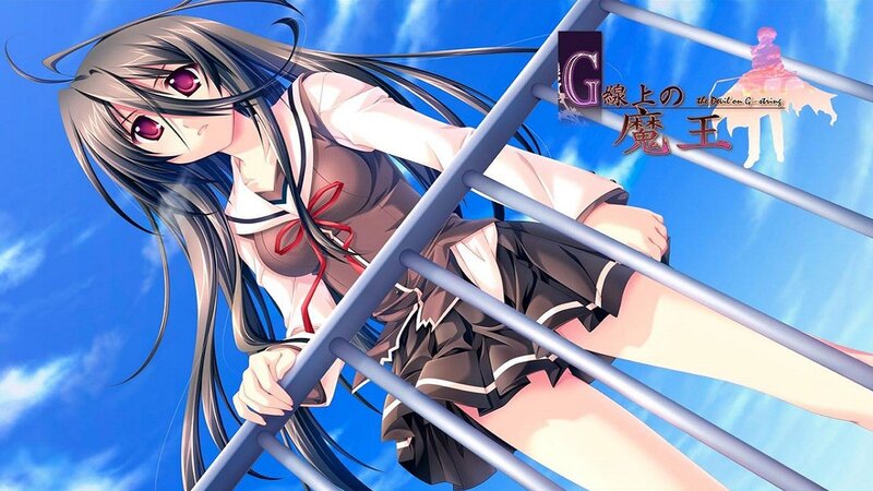 Anime girl on a ladder