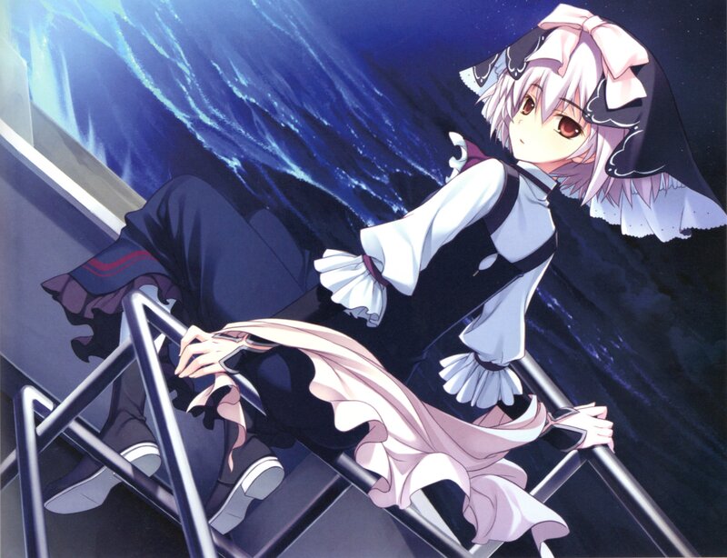 anime girl on a ladder