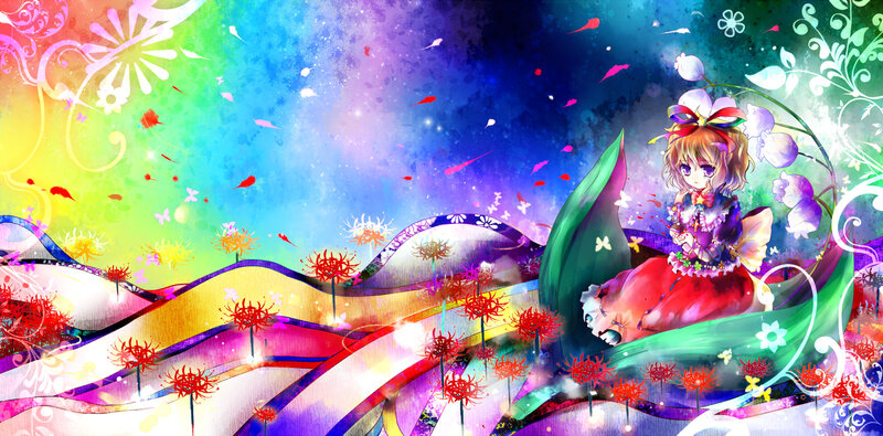 Anime Girl on a Leaf