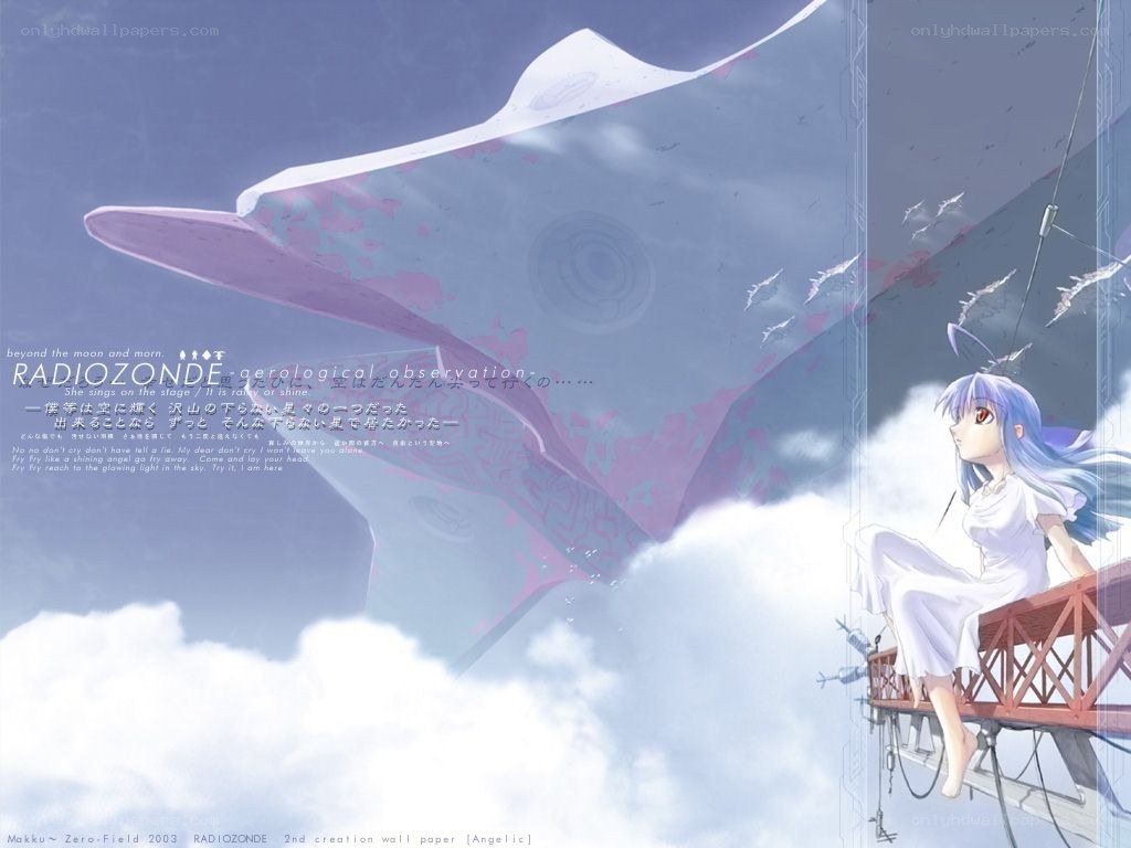 Anime girl on a platform