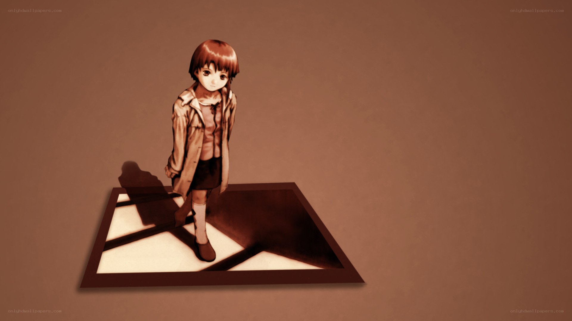 anime girl on a platform