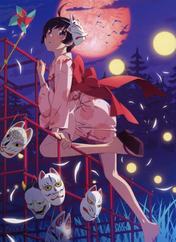 Anime girl on a red structure
