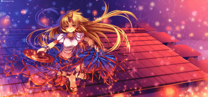 Anime girl on a rooftop at night