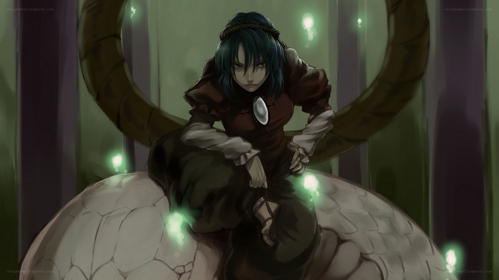 anime girl on a serpent