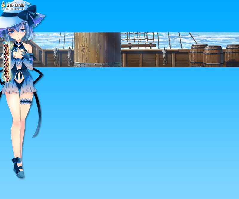 anime girl on a ship deck
