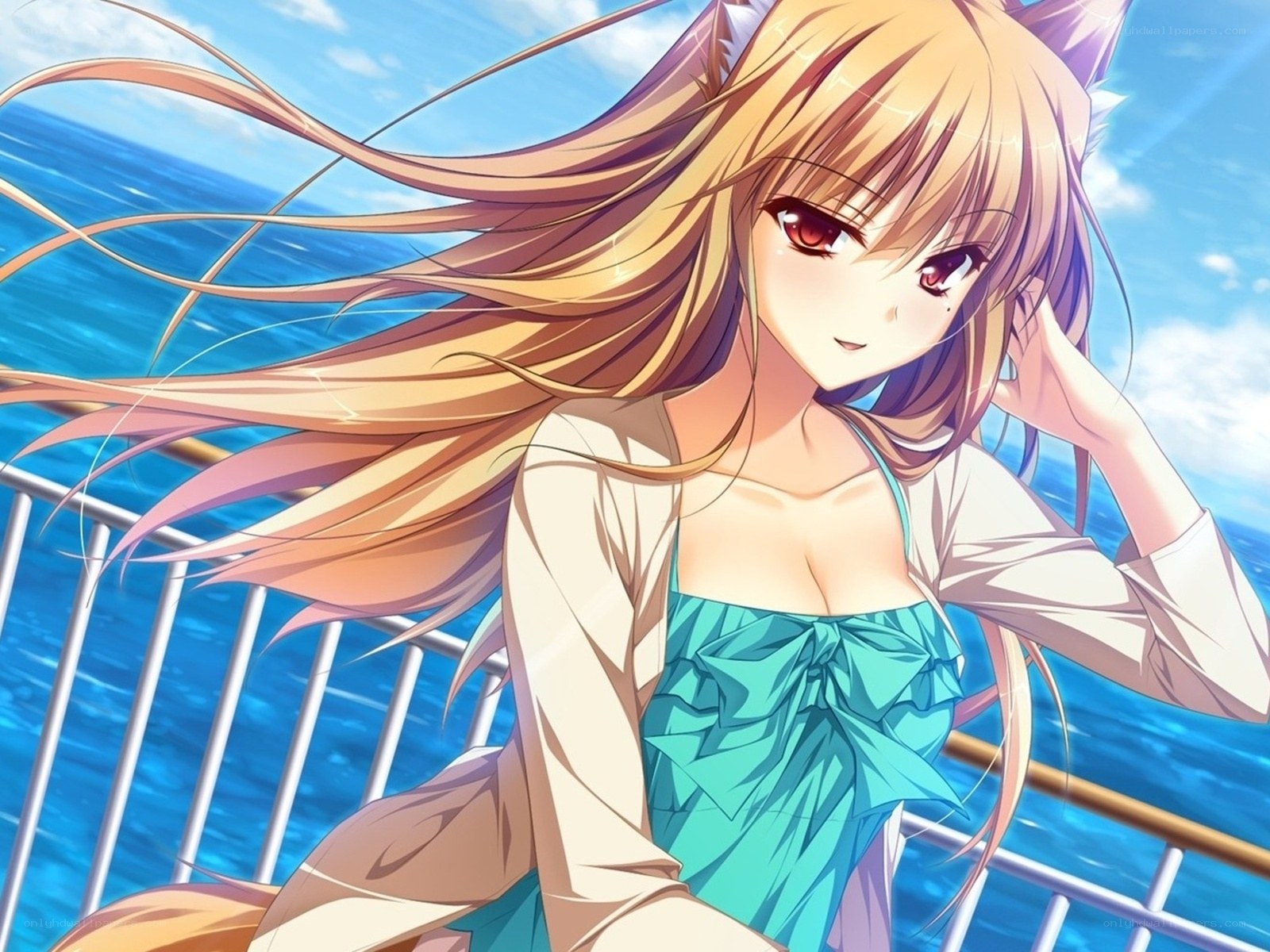 anime girl on a ship