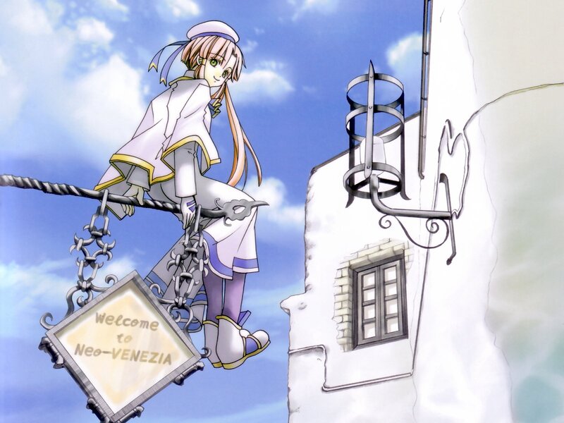 anime girl on a sign