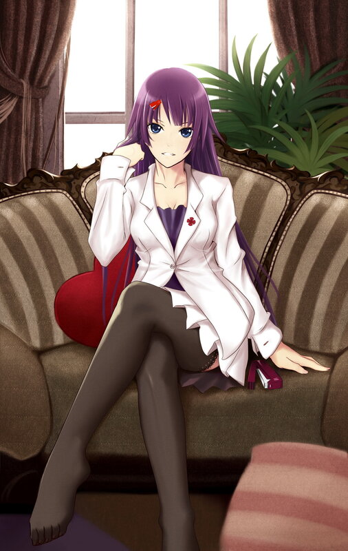 anime girl on a sofa