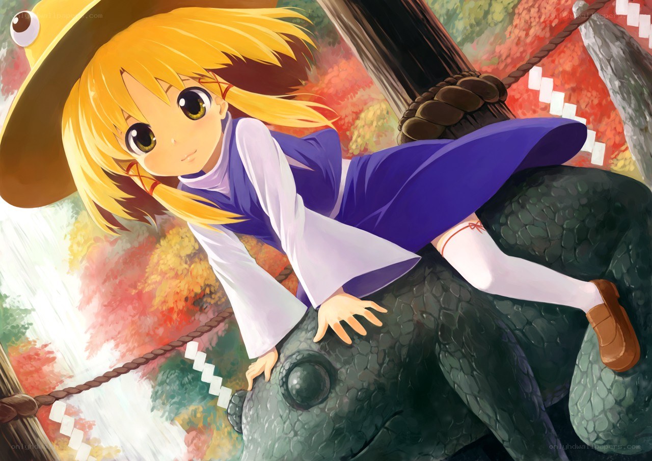 Anime girl on a statue