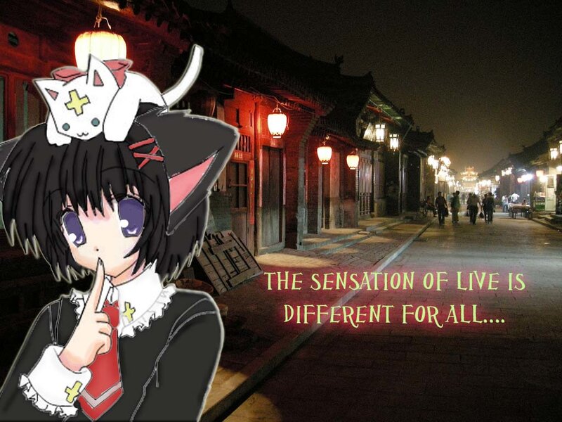 anime girl on a street