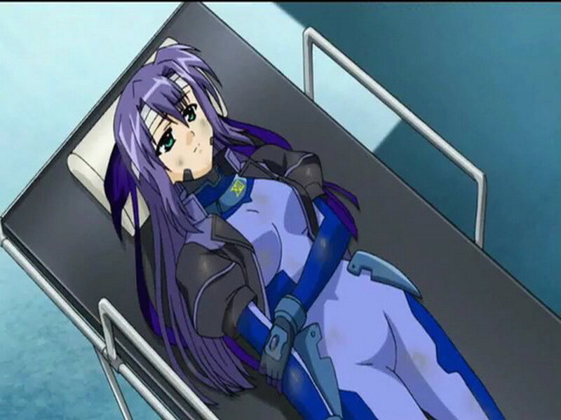 Anime girl on a stretcher
