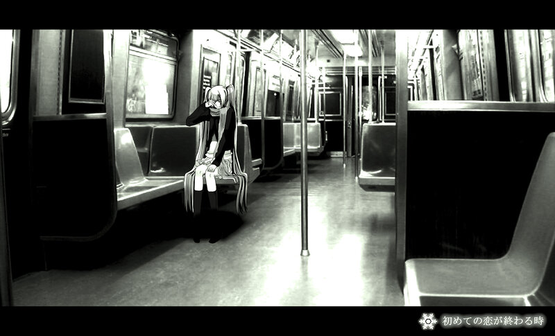 Anime girl on a subway