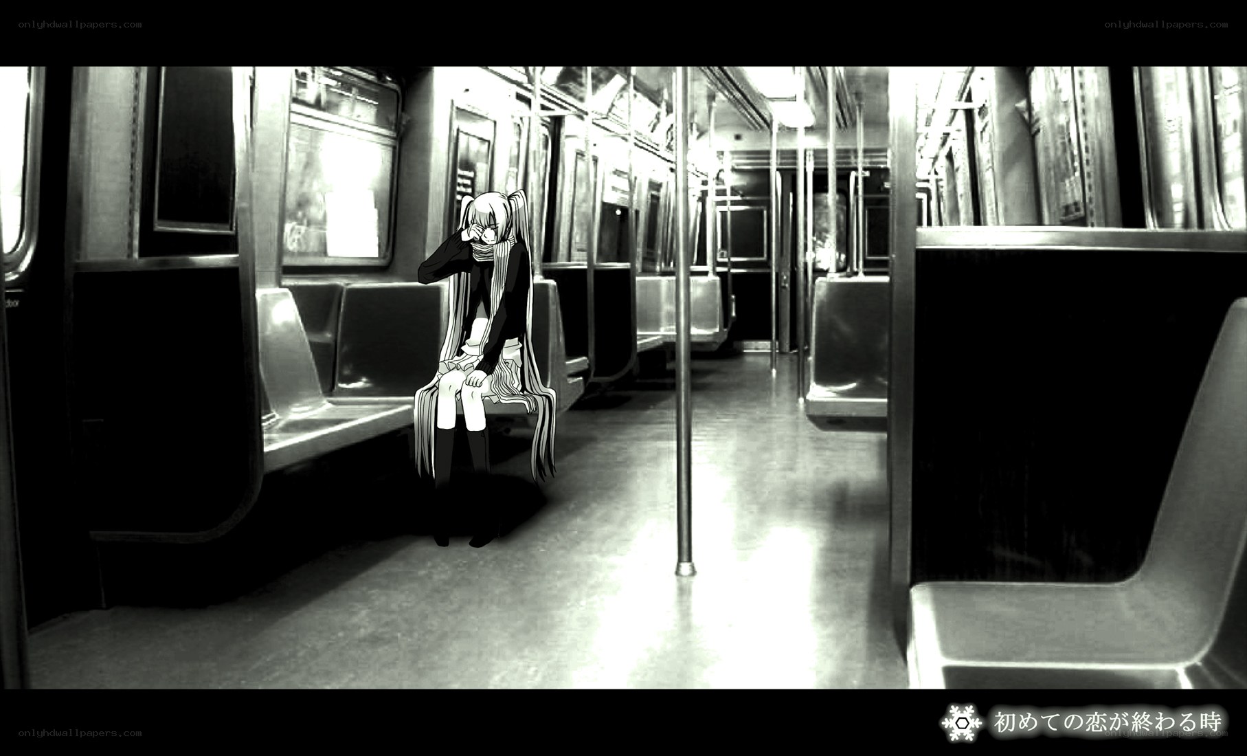 Anime girl on a subway