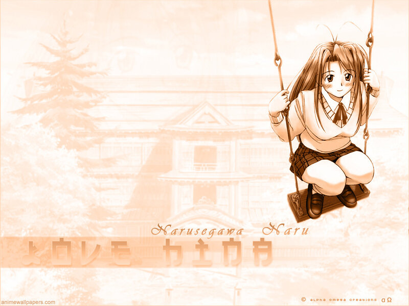 Anime girl on a swing