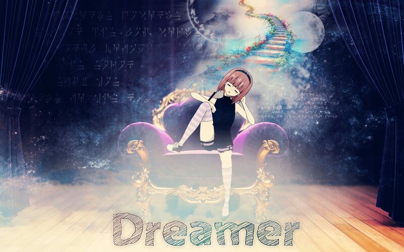 Anime Girl on a Throne — Purple