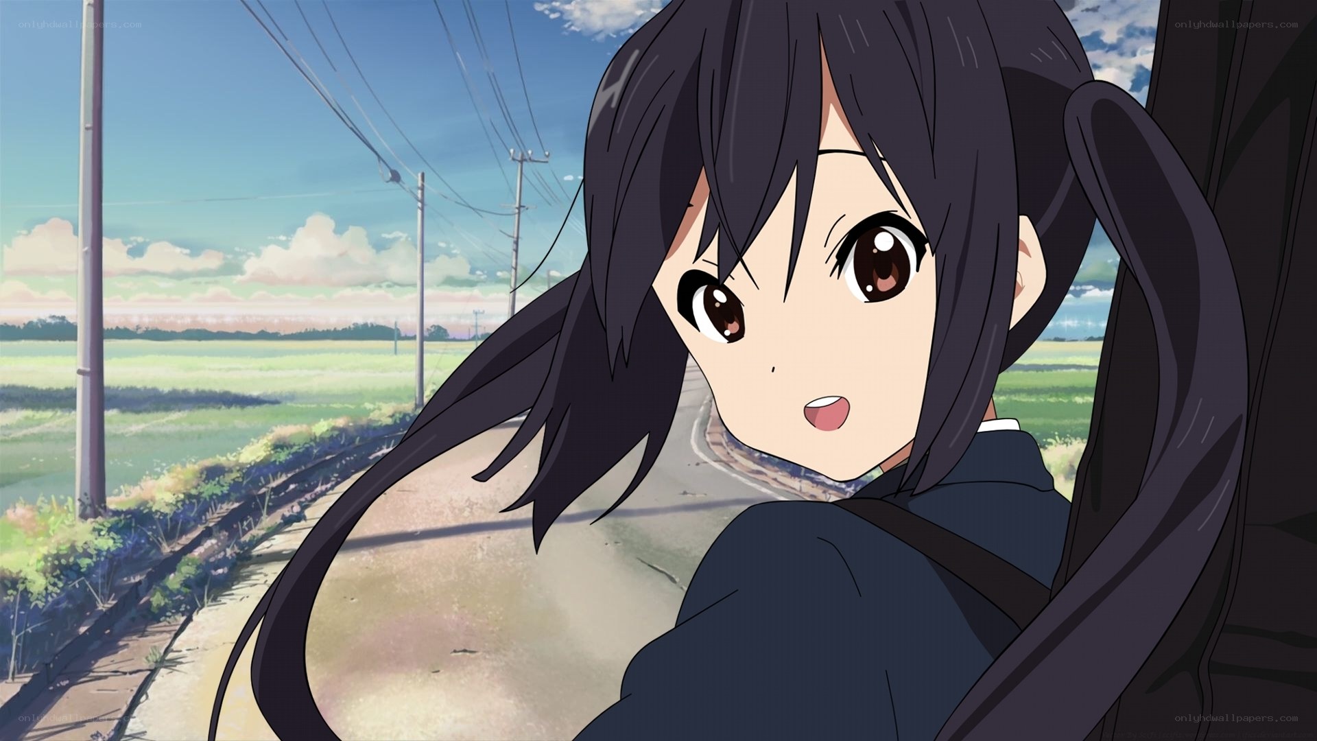 anime girl on a train
