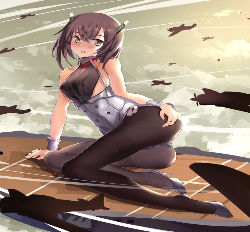 Anime Girl on Aircraft Carrier