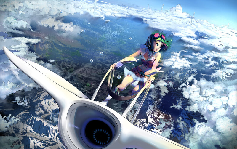 Anime Girl on Aircraft